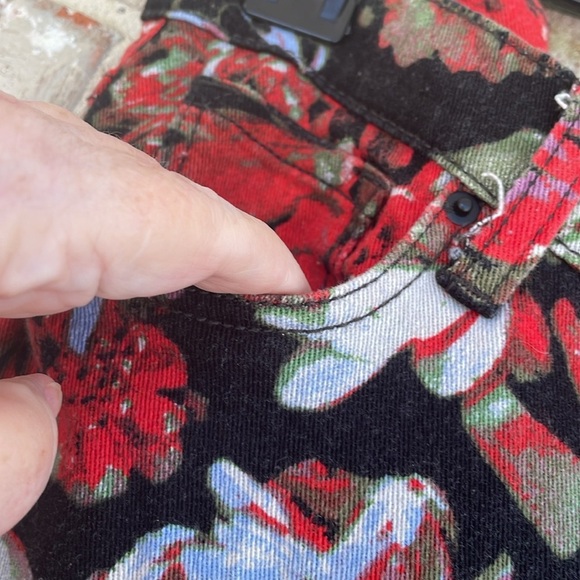 BDG Jeans Womens Ankle Mid Rise Twig Floral Stretch Denim Jeans - Picture 4 of 11